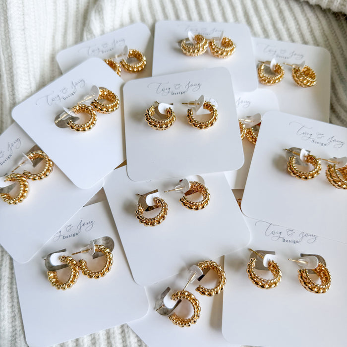 2.0 Triple Link Hoops | Earring Set