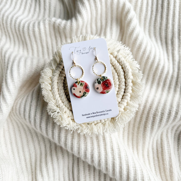 Small Christmas Bouquet | Dangle Earrings