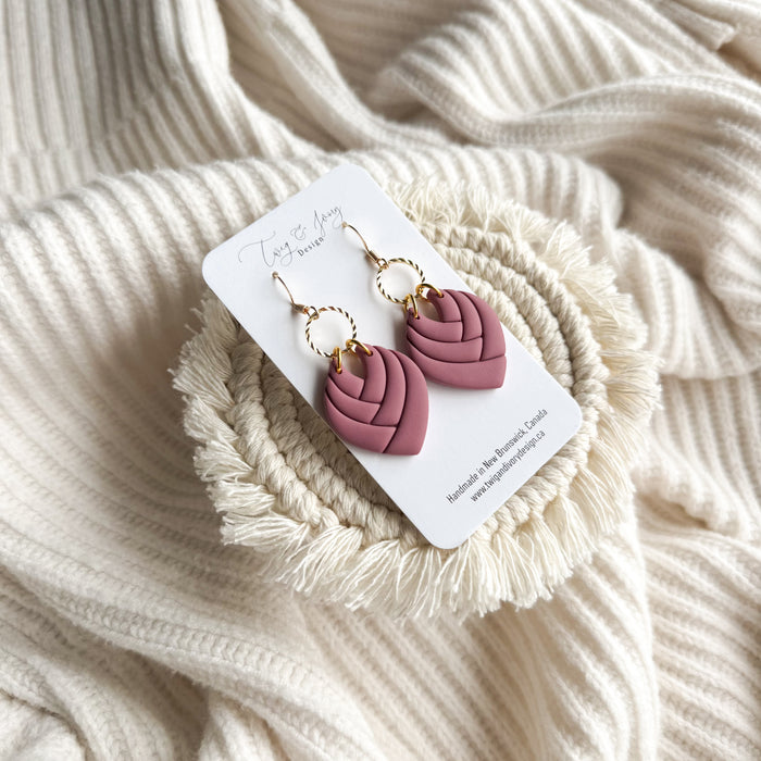 Buttercup Petals Dangle Earrings | Dusty Rose