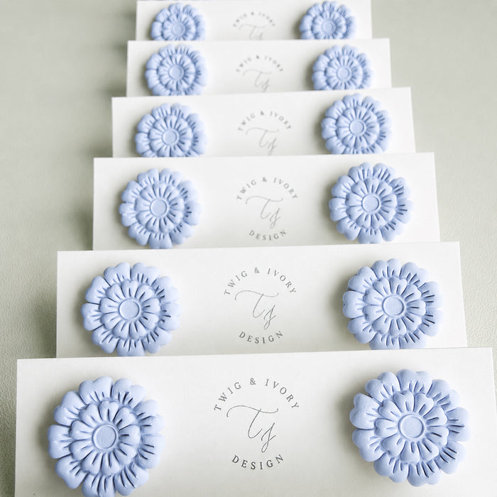 Marigold - Baby Blue  | Statement Stud