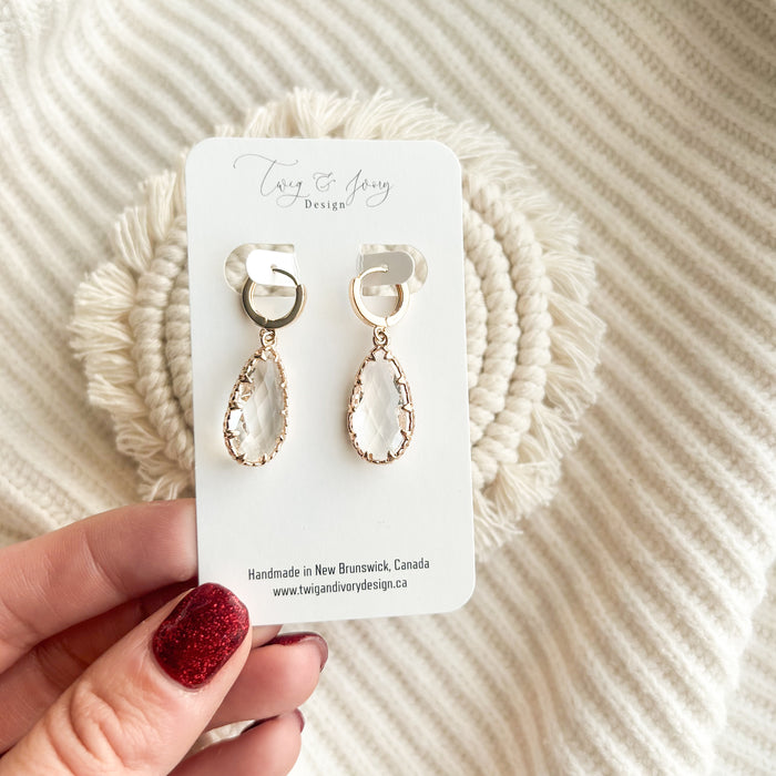 Diamond Drop Dangle Earrings