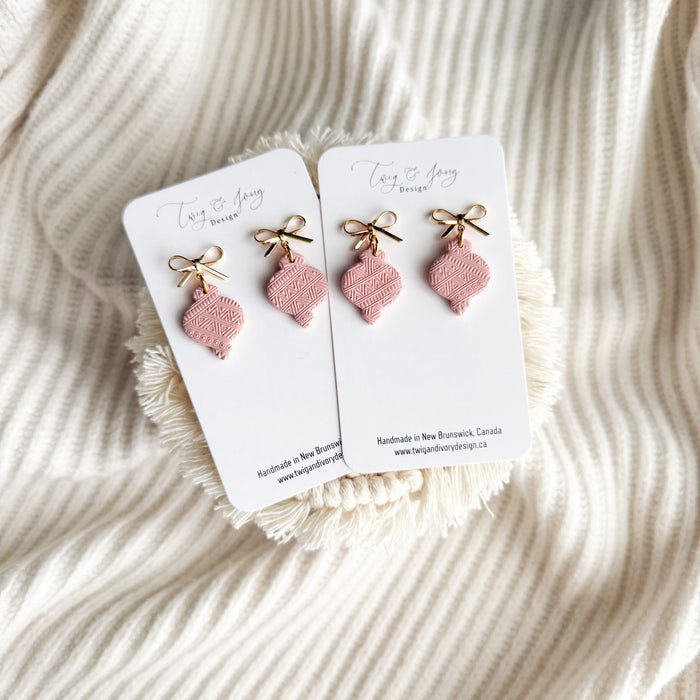 Blushing Pink Ornament| Dangle Earrings