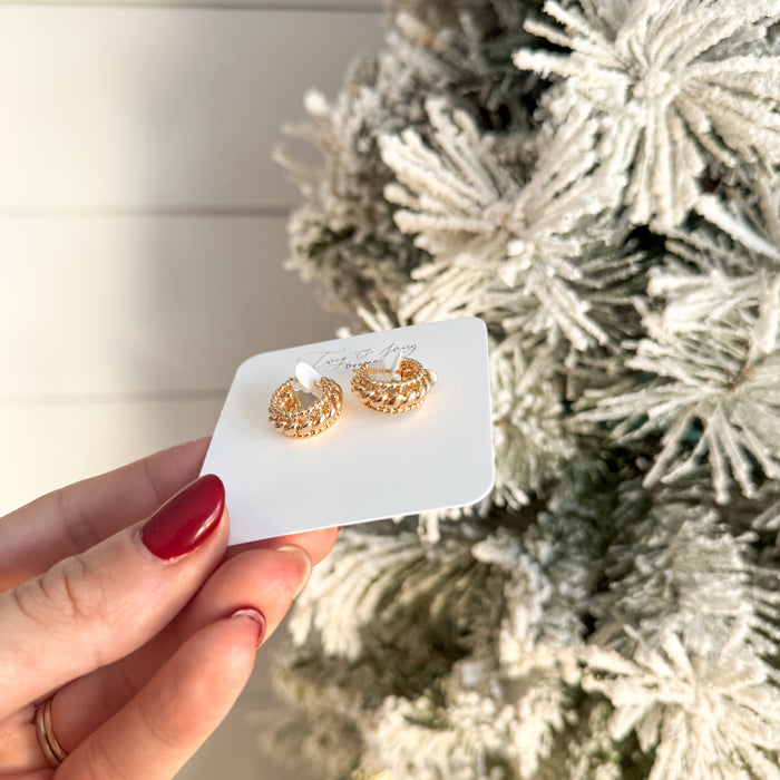 2.0 Triple Link Hoops | Earring Set