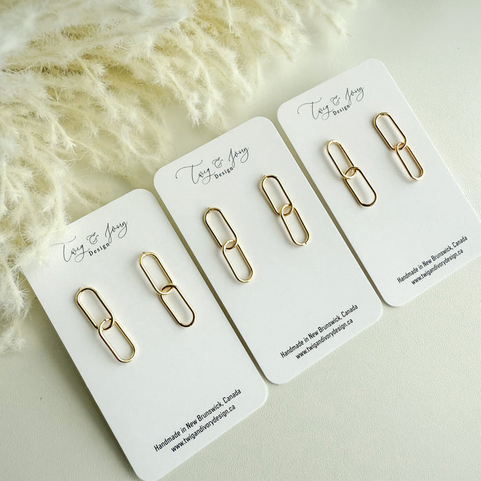 Paperclip Linked Dangle | Earring Set