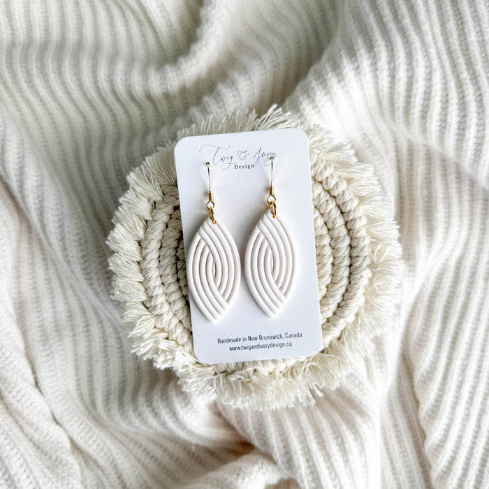 Luna Dangle Earrings | White