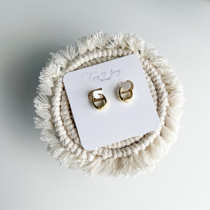 Oval Hoop Huggie | Earring Set