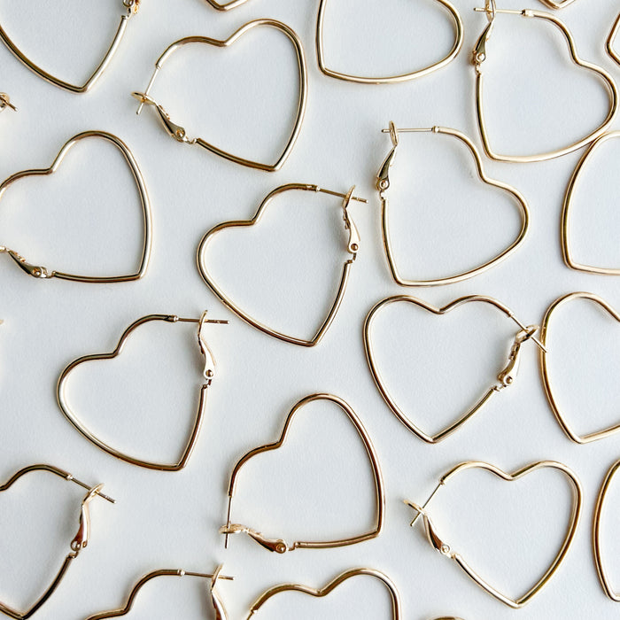 Lover Hoops with Clasps - Gold Plated | Earring Set