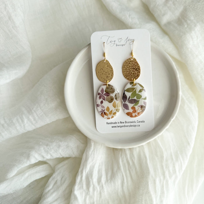 Annie Dangle Earring | Fall Foliage - Resin Gloss