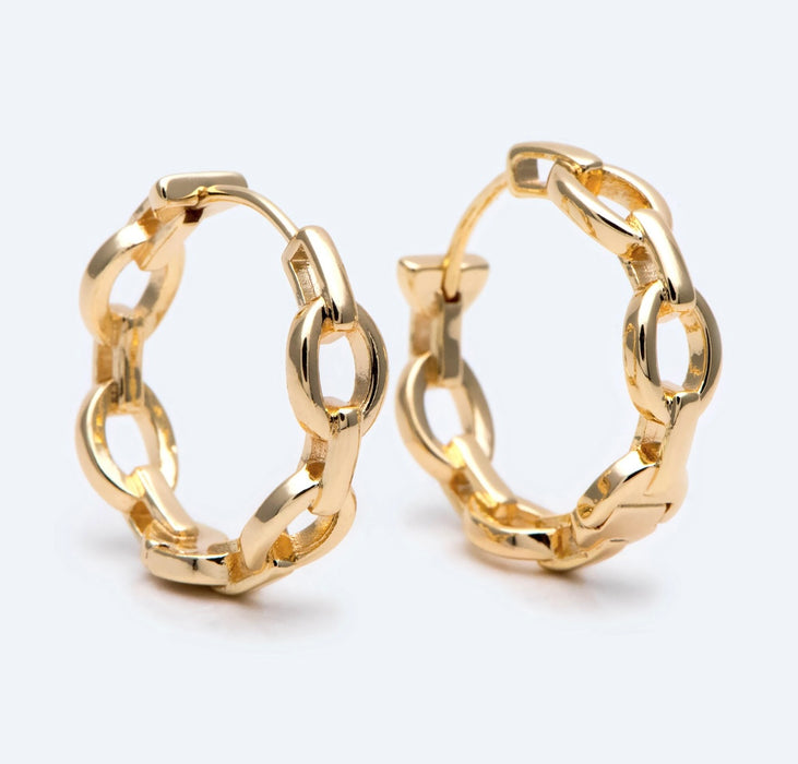 Chain Link Hoops  | Earring Set