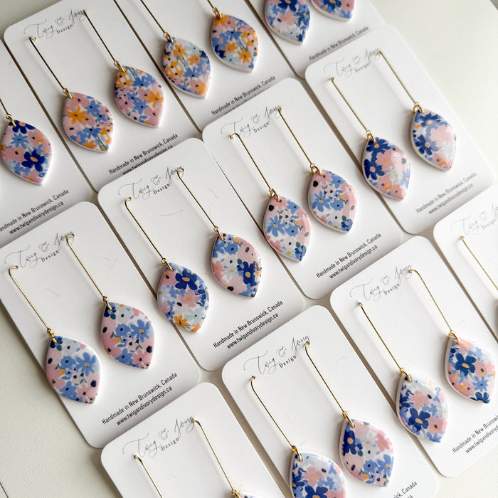 Daisy Drop Dangle Earrings |  Multi Color