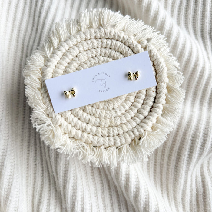 Mini Holiday Knot Bows| Statement Stud
