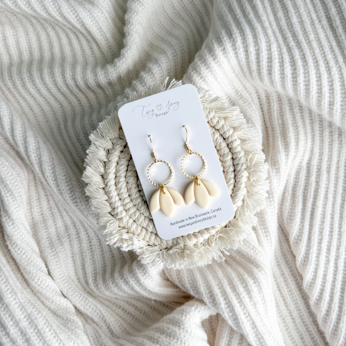 Lily Dangle Earrings- Butter Yellow