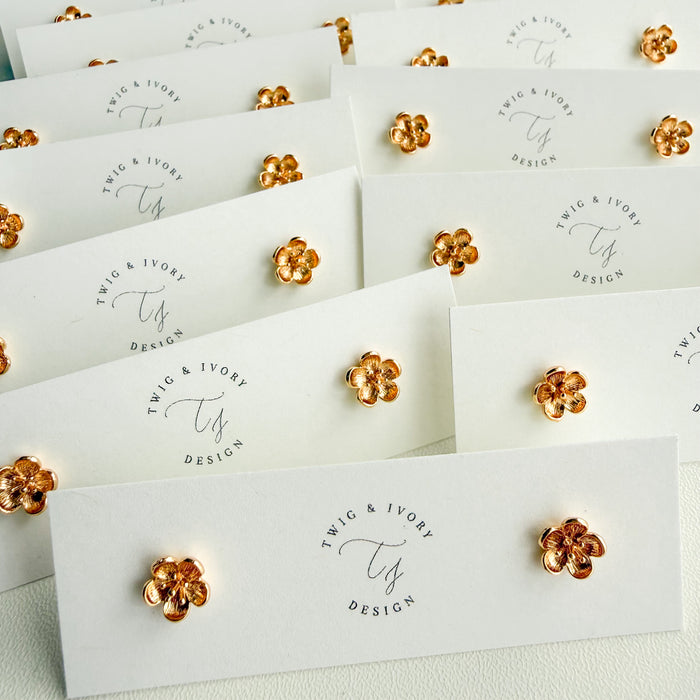 Mini Blossoms| Gold Statement Stud