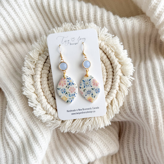 Spring Mosaic Dangle Earrings | Resin Gloss
