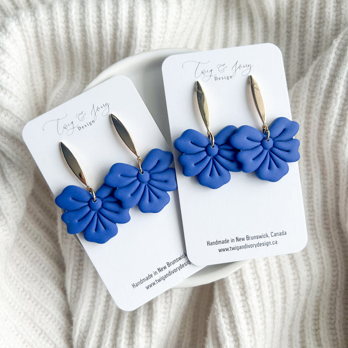 Bloom Drop Dangle Earrings | Royal Blue