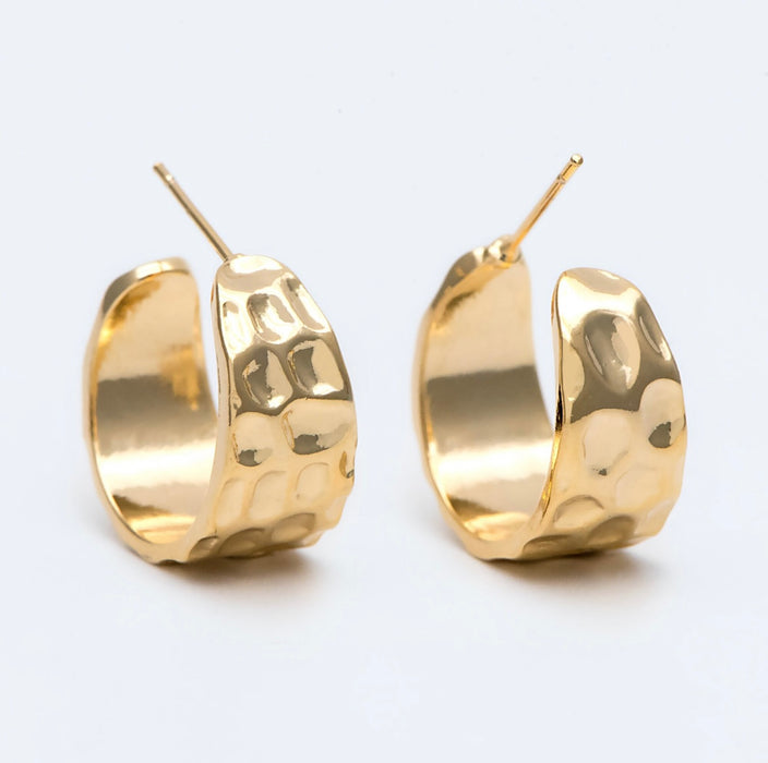 Hammered Hoops - Gold| Earring Set