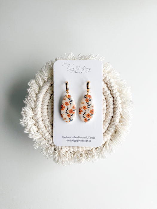 Golden Meadow Dangle Earrings | Resin Gloss