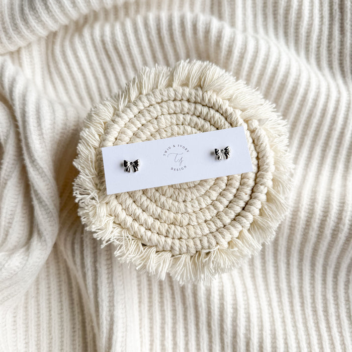 Mini Holiday Knot Bows| Statement Stud